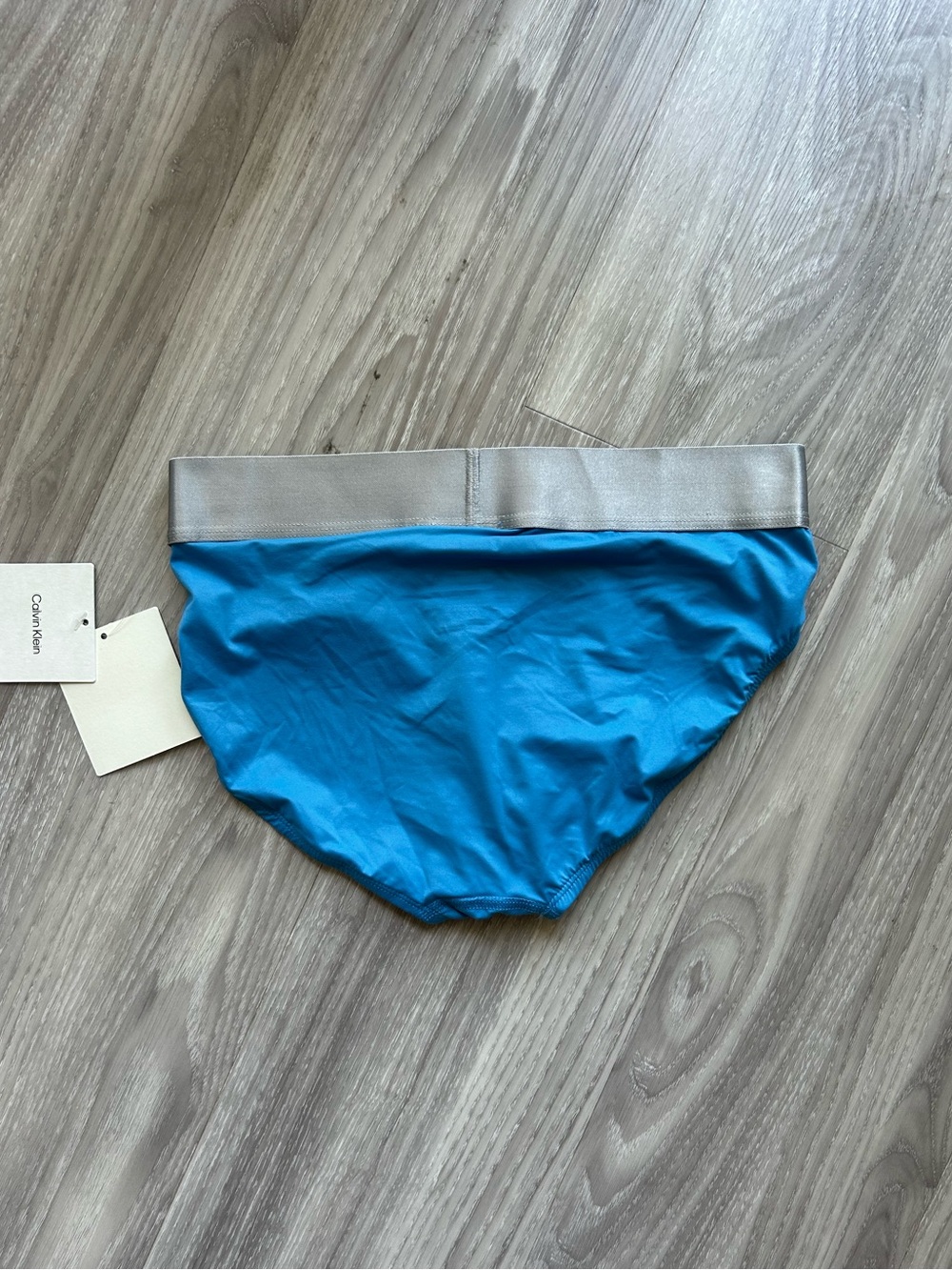 Calvin Klein | Brushed Microfiber Stretch Hip Brief in Blue (Small) - Picture 5 of 15